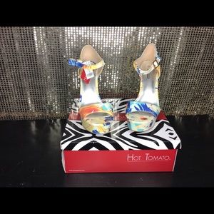 Tropical Strappy Heels❤️ SZ 12M BRAND NEW!