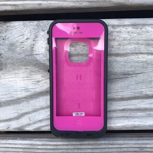 Pink LifeProof 5/5s iphone Case