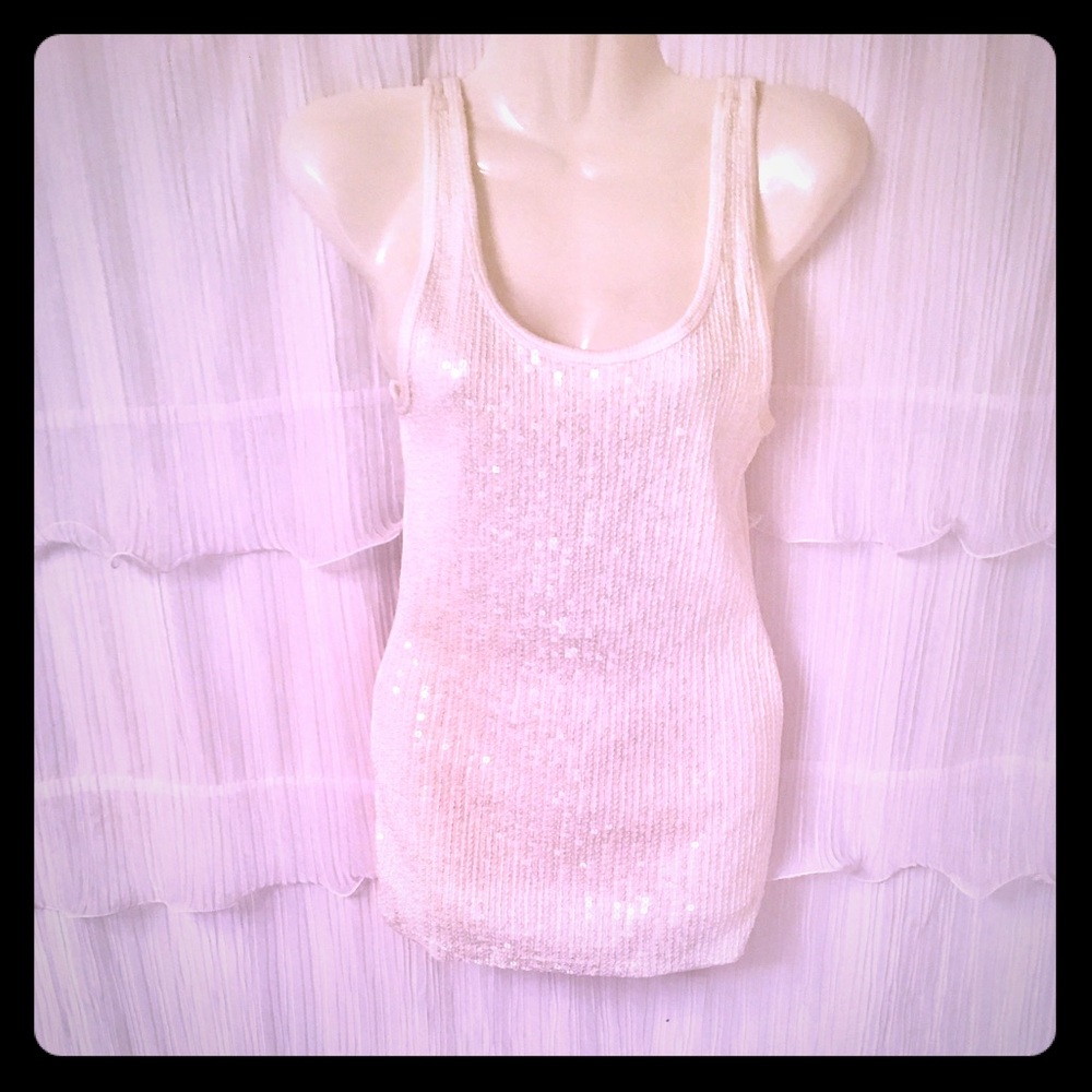 Sequined tank top
