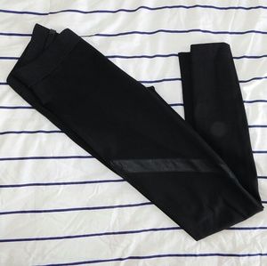 Elie Tahari Stretchy Leggings W/Leather Design