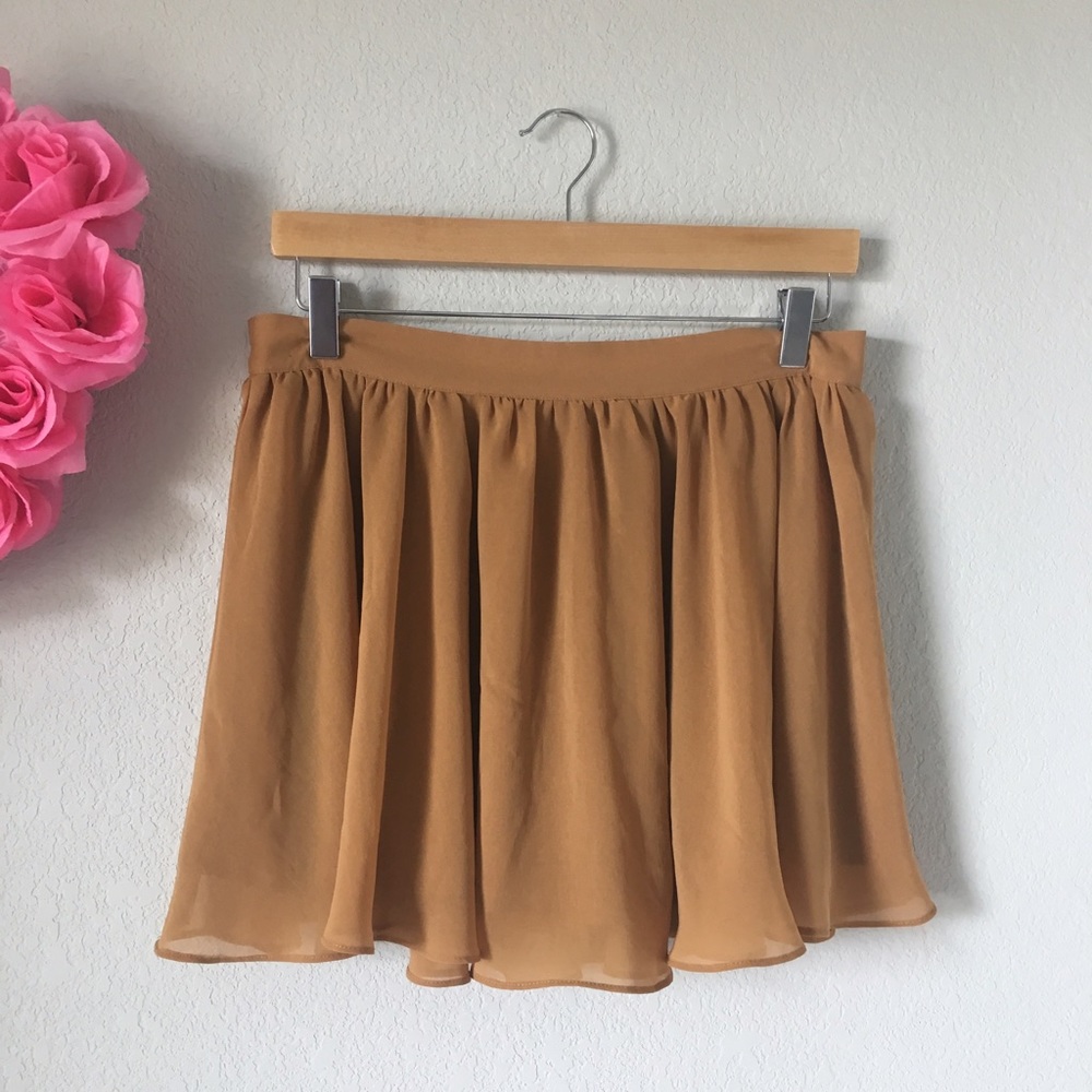 Short Camel Colored Skirt