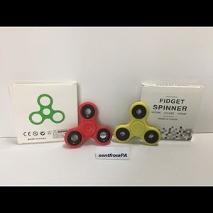 Fidget Spinner YELLOW & RED Hand Spinners EDC ADHD