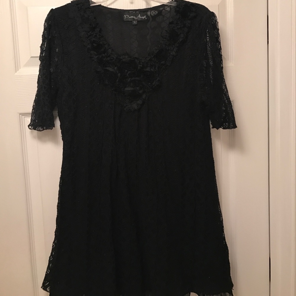 Black lace shirt