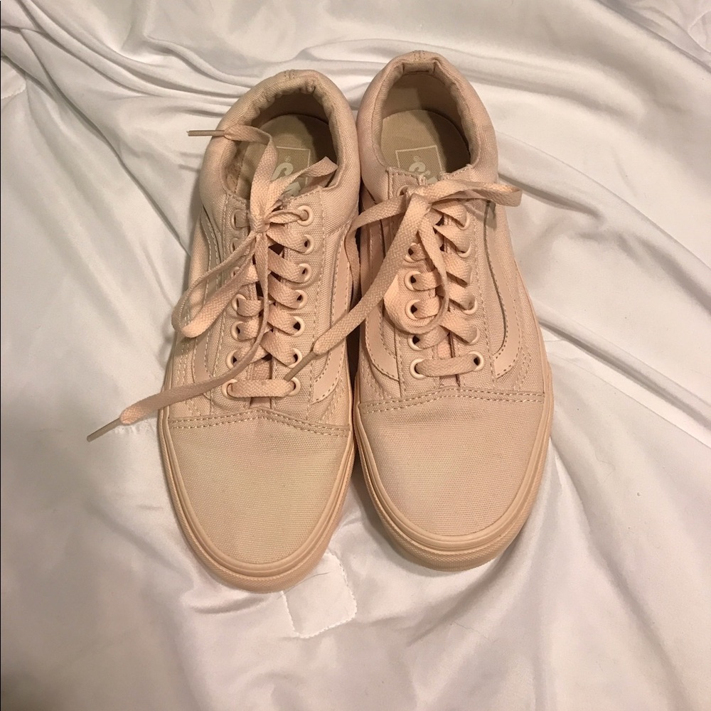Mono Canvas Old Skool Vans (Peach Blush)