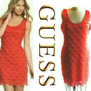 💎NEW💎 Coral Fringed Guess Dress