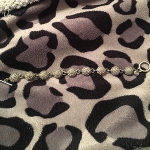 Ann Taylor Loft Silver Pave Link Bracelet