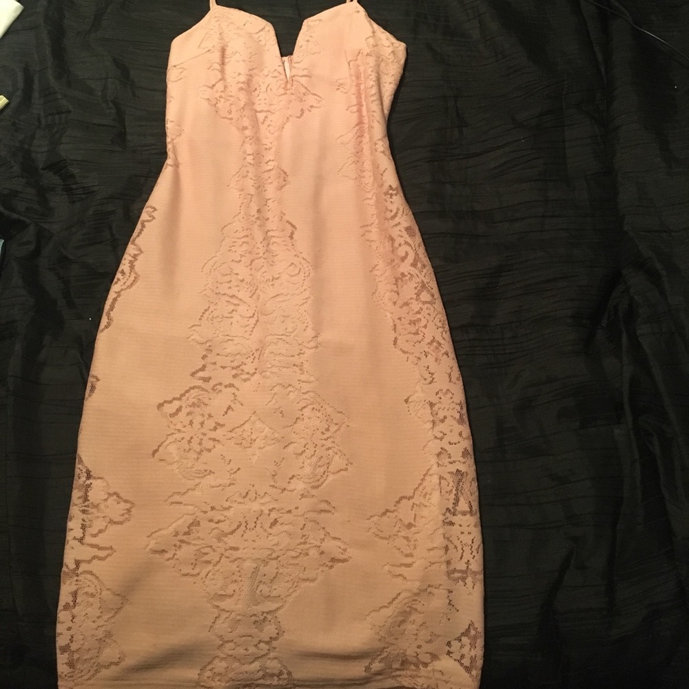 Pink lace dress