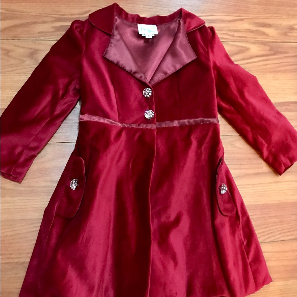 🌹 Velvet dress coat Size 2.