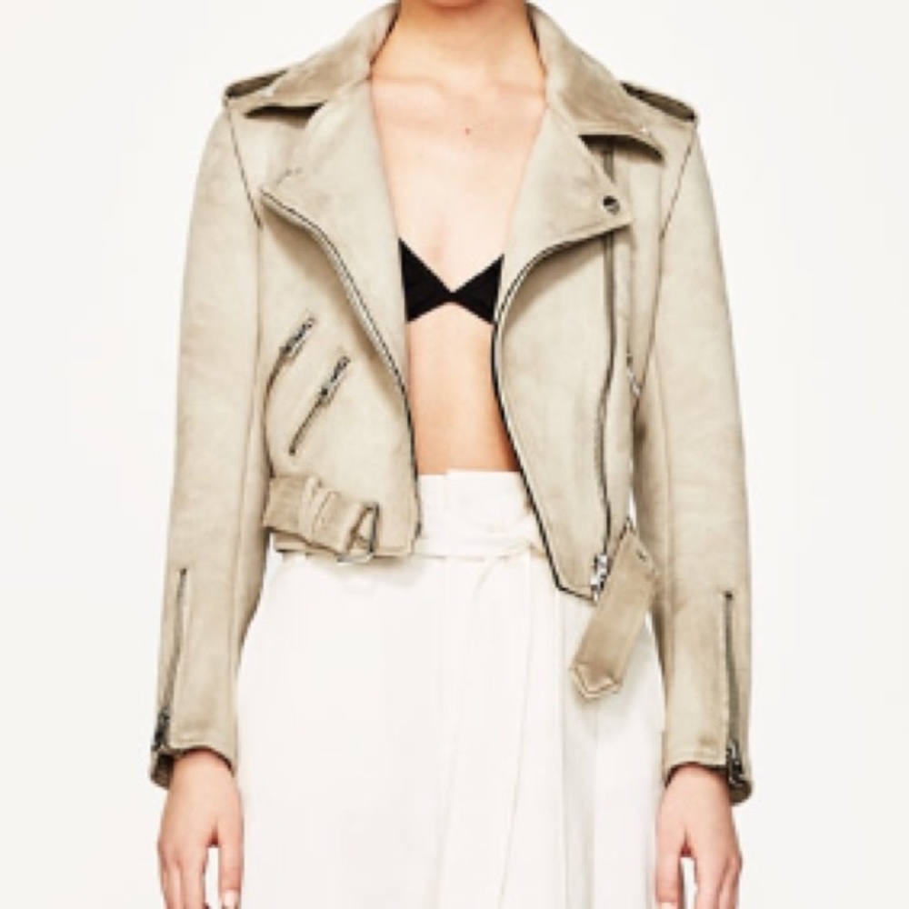 New! 🔥 Zara (basic) Suede Effect Jacket 🔥