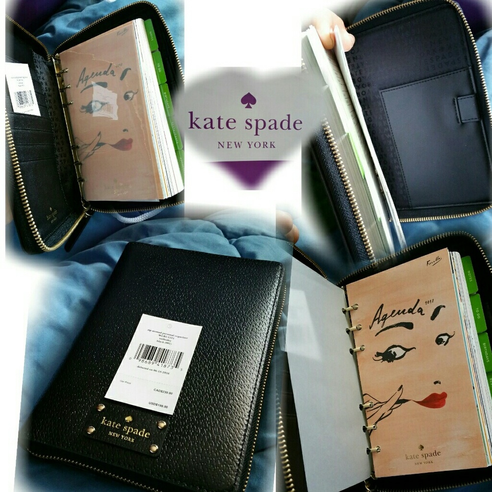New with tags kate spade planner black 2017