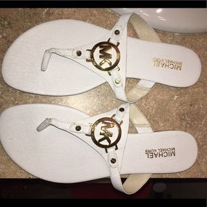 Michael Kors size 9 white sandals