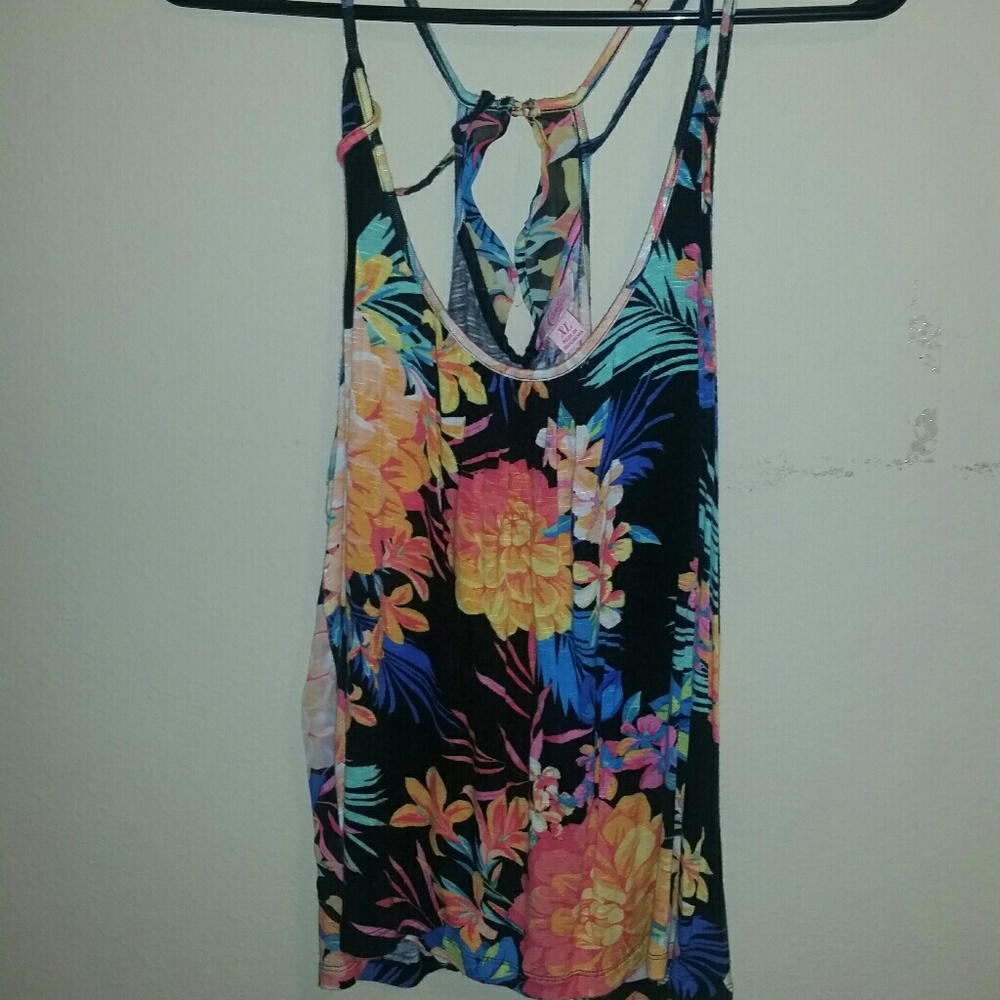 Bright floral tank top