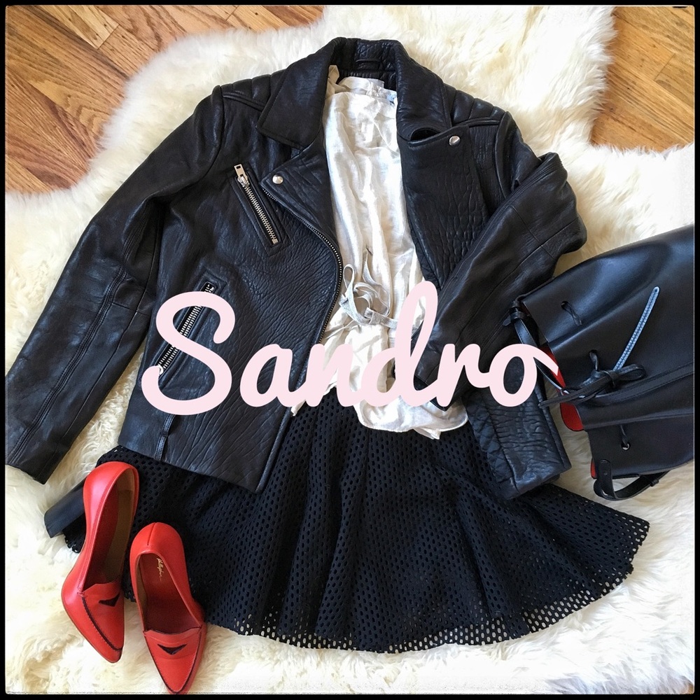 🎉HP🎉 Sandro "Jackpot" Black Circle Skirt - sz 3