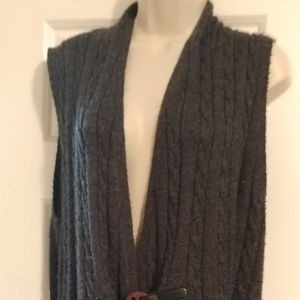 Gently worn cardigan vest. And new long sleeve blo