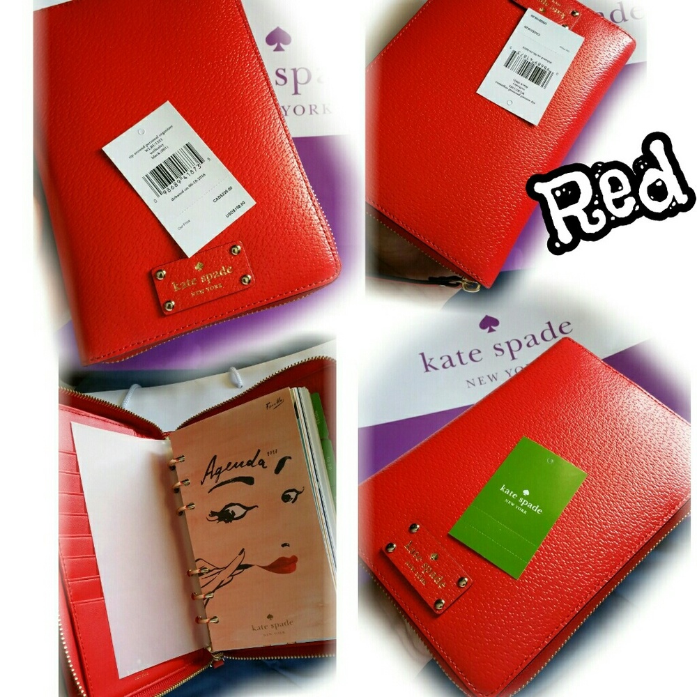 New with tags kate spade planner red
