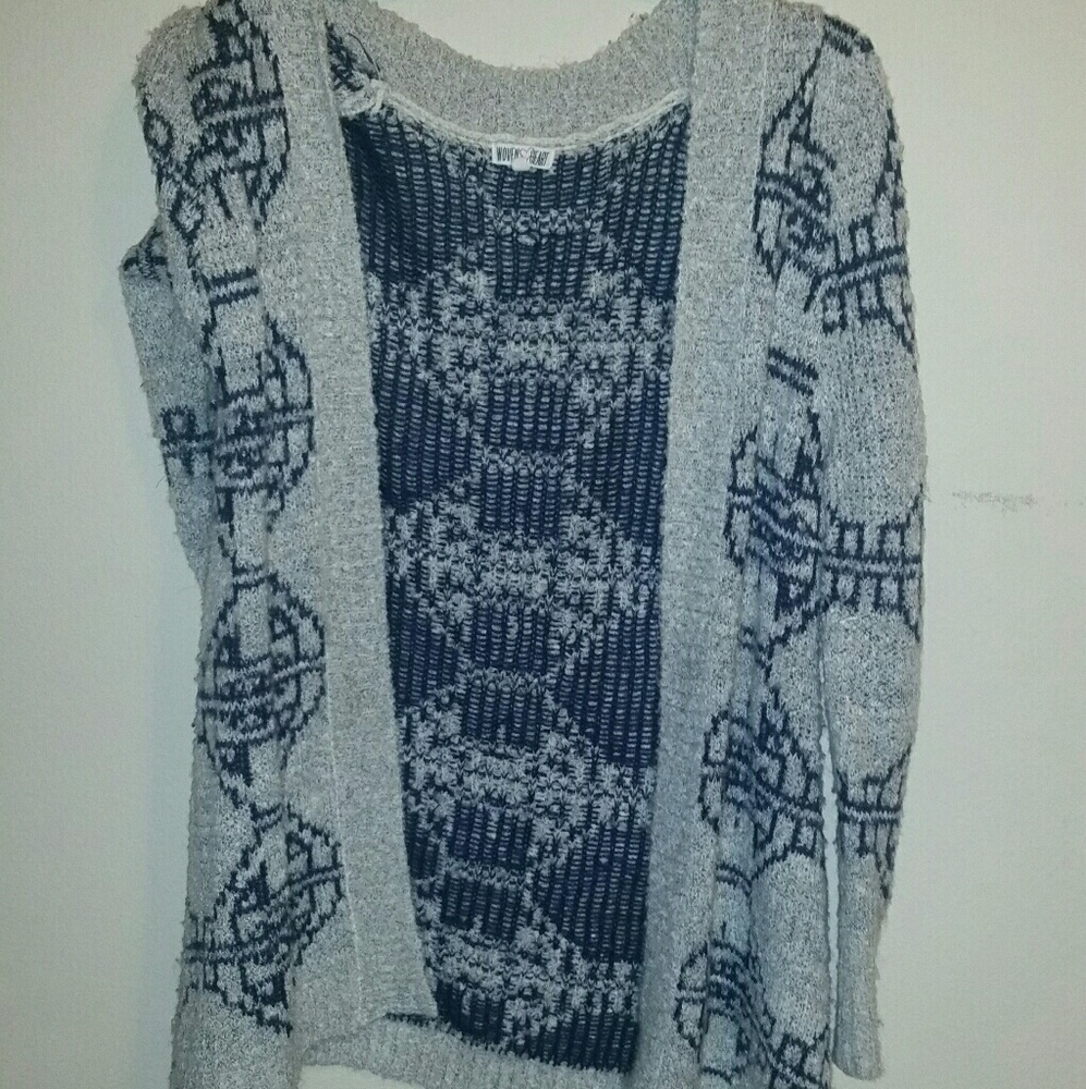 A thick cardigan