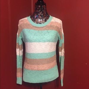 GUC Striped Casual Distressed Sweater