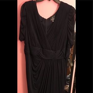 Navy Blue Adrianna Papell Evening Gown