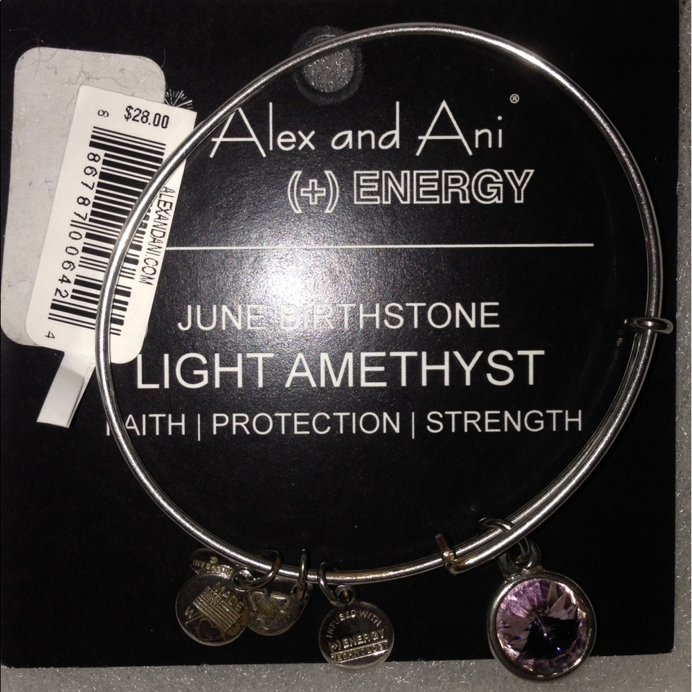 Alex & Ani bracelet June birthstone.