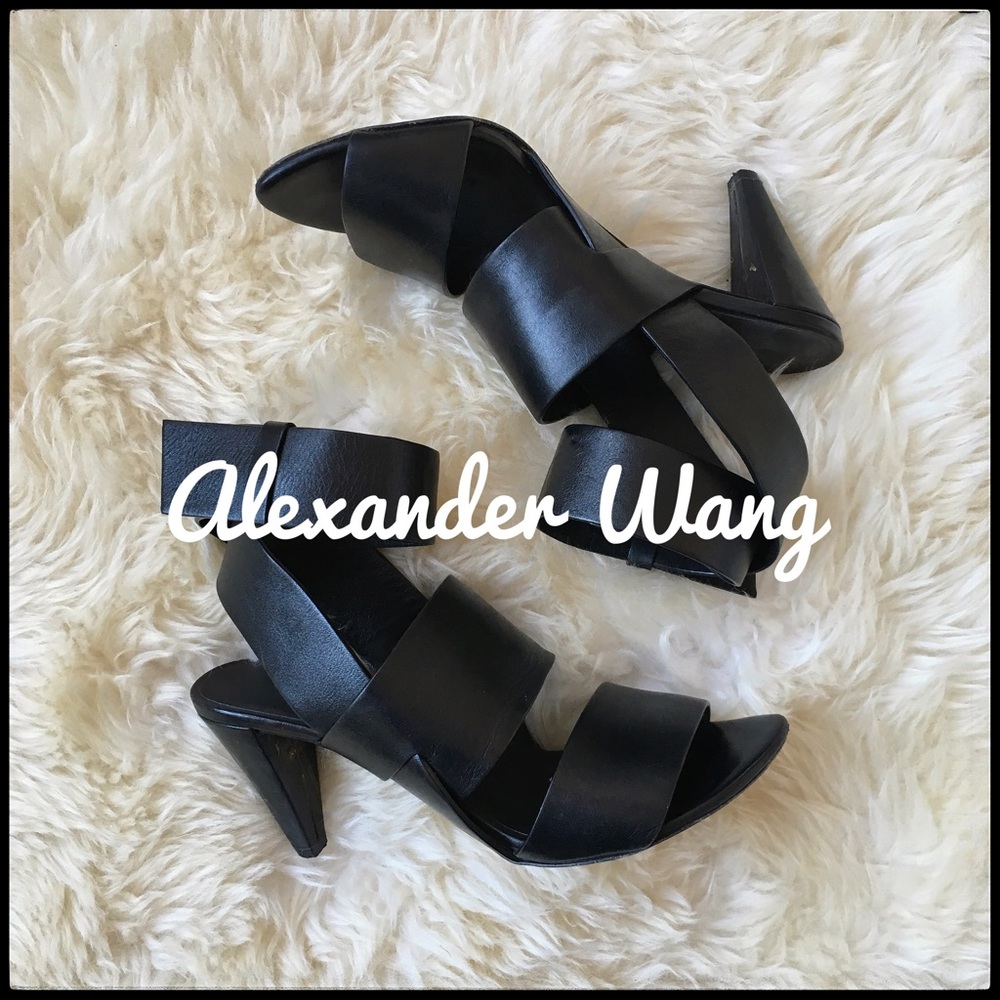 Alexander Wang Black Strappy Heels - 6 36