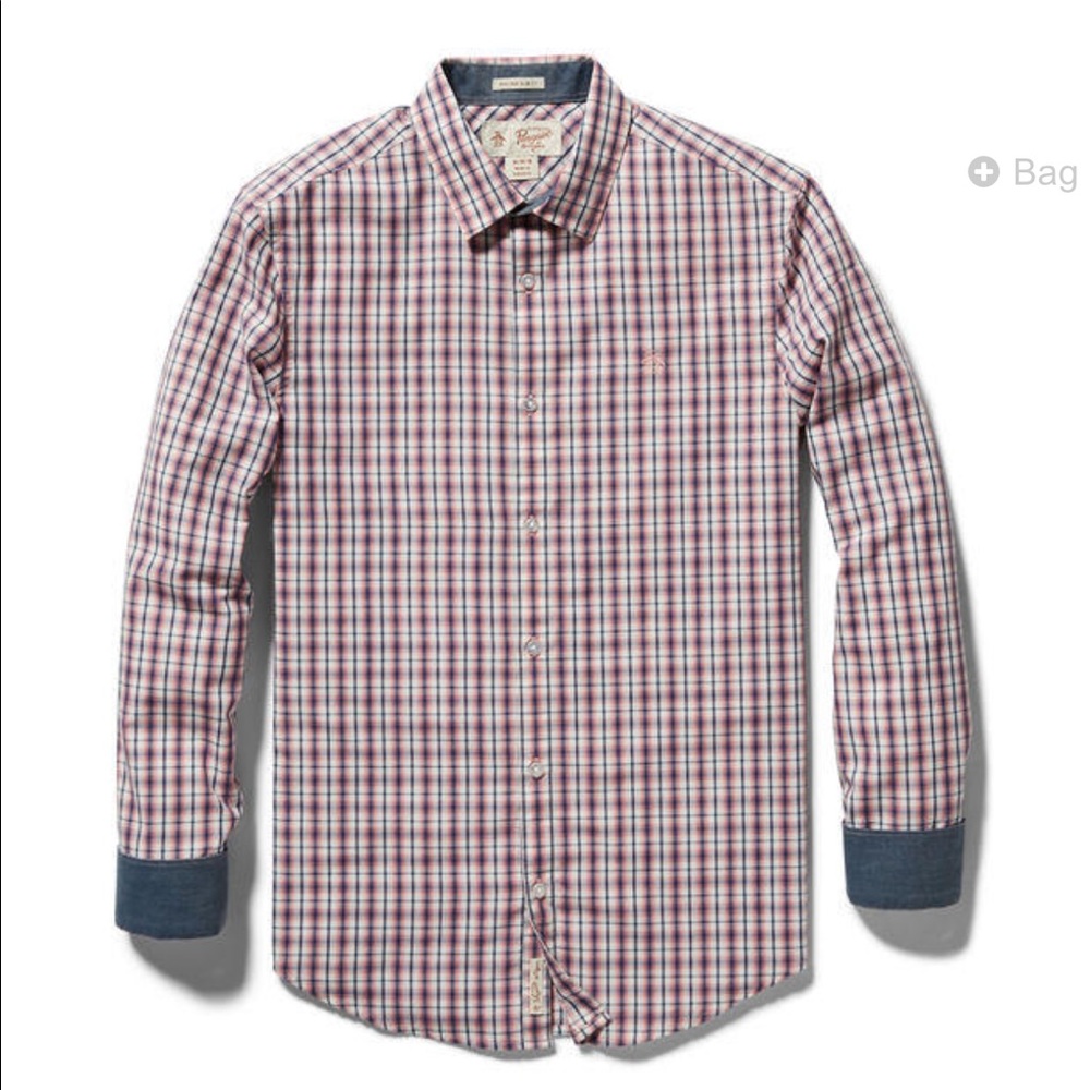 MEN ✅: Penguin Check Shirt Button Down
