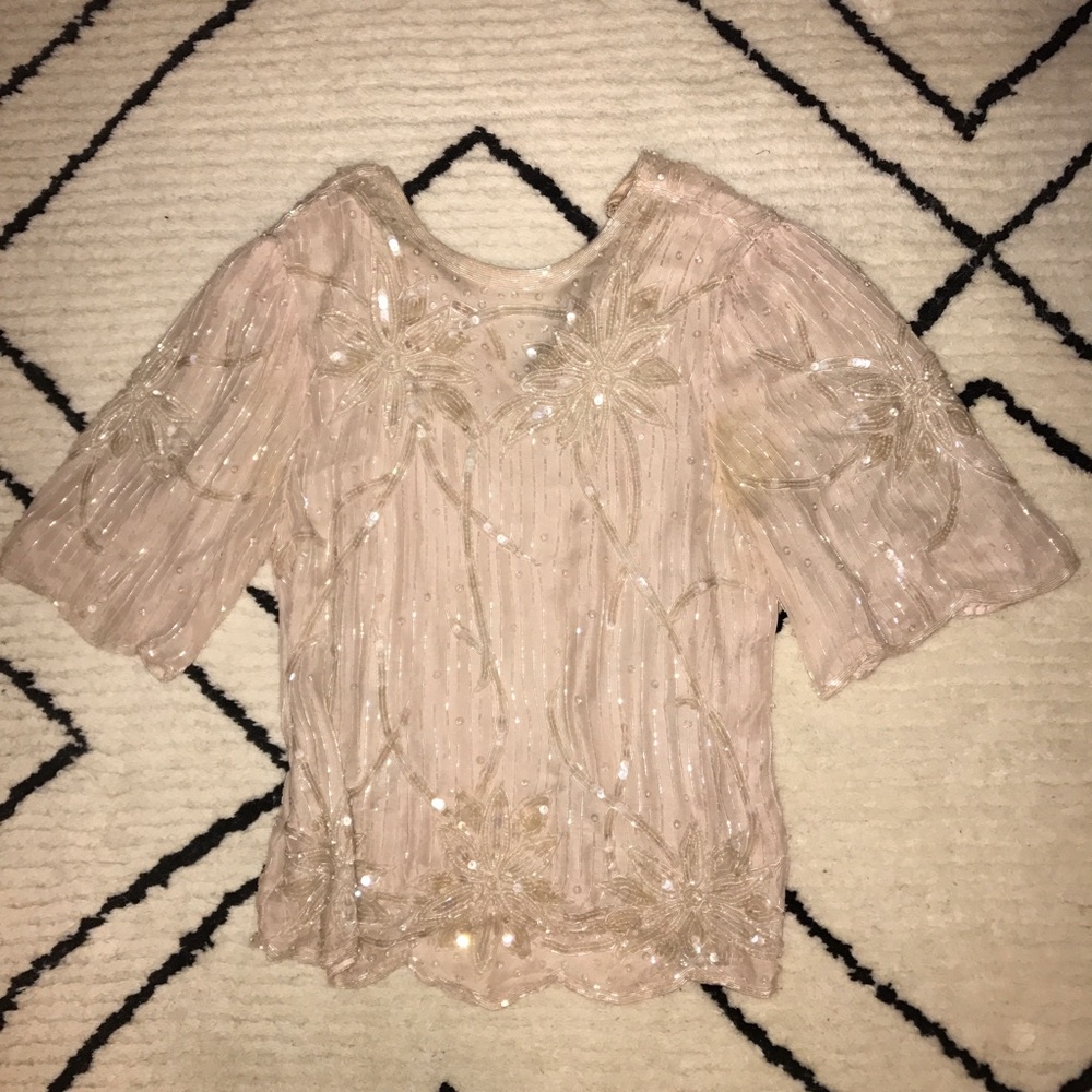 Vintage beaded flapper shirt