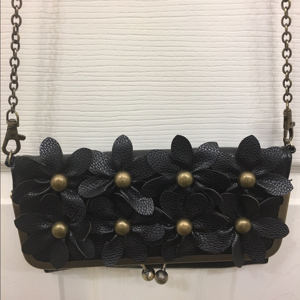Black and Bronze Crossbody