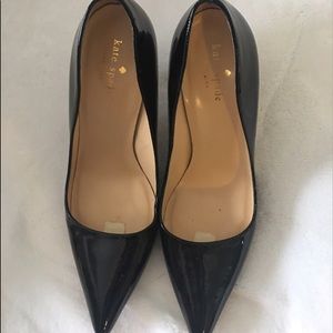 Kate spade 9 parent leather black heels