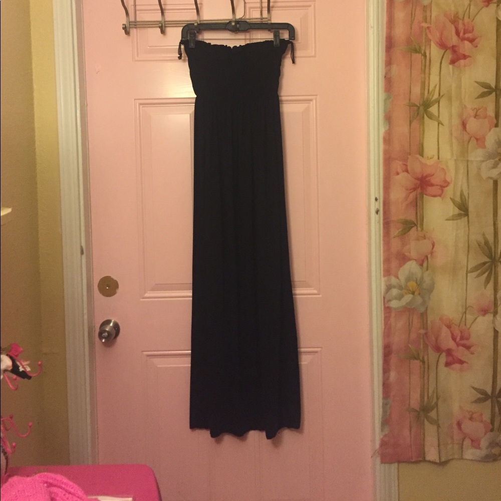 Black xtra long maxi dress size L