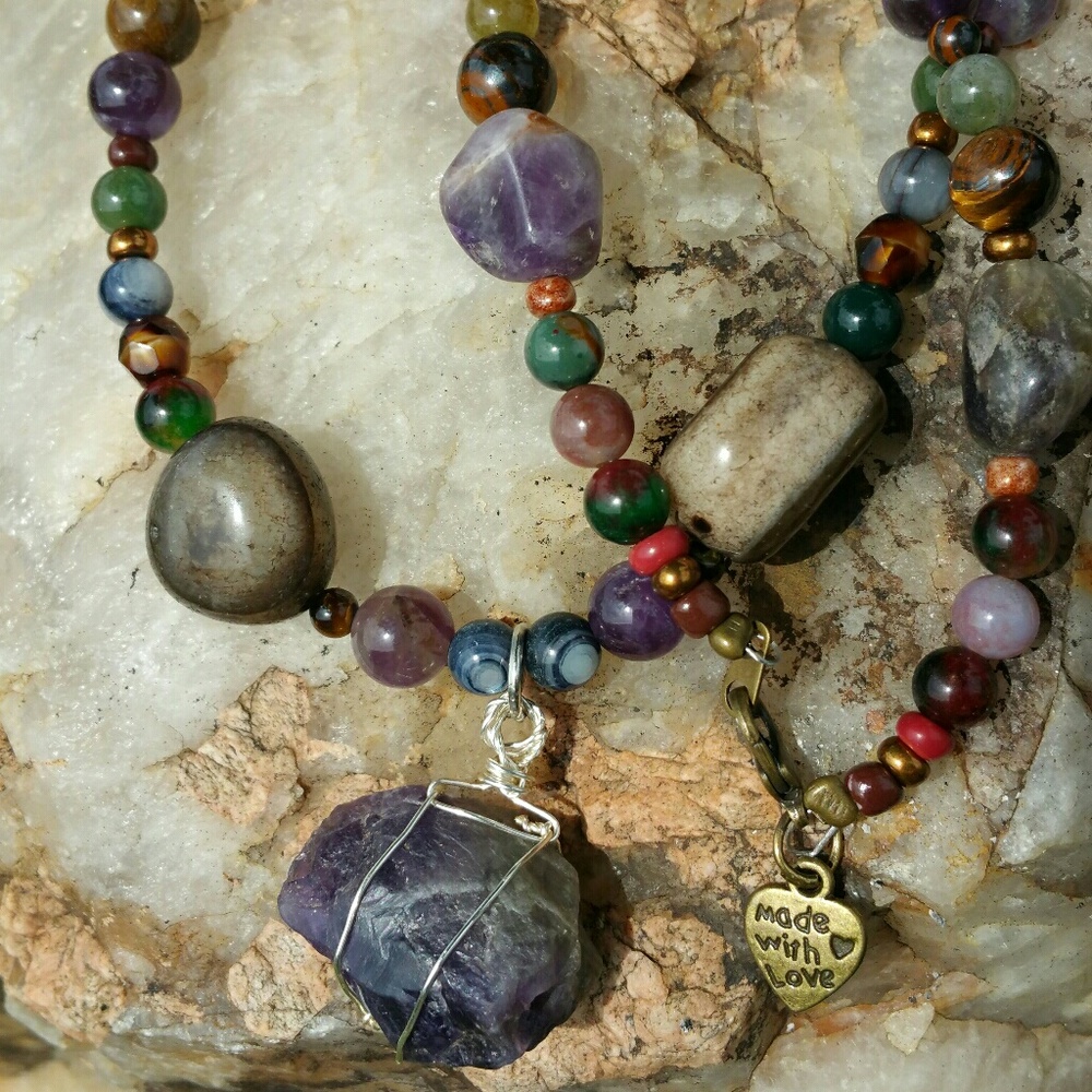 Hand Crafted.Semi Precious Stones