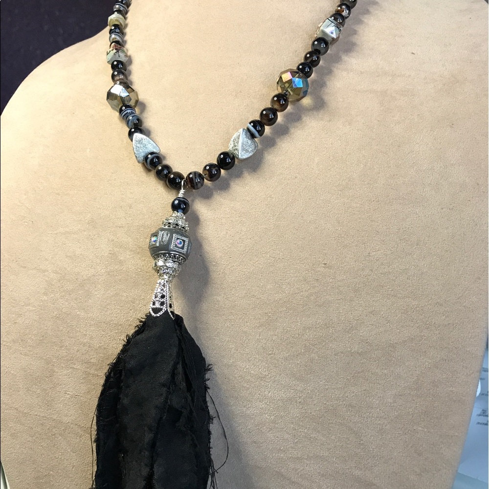 Beaded Tassel Necklace