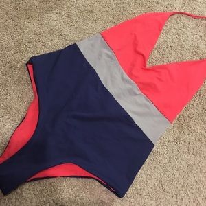 Tavik one piece peach and blue swim wear