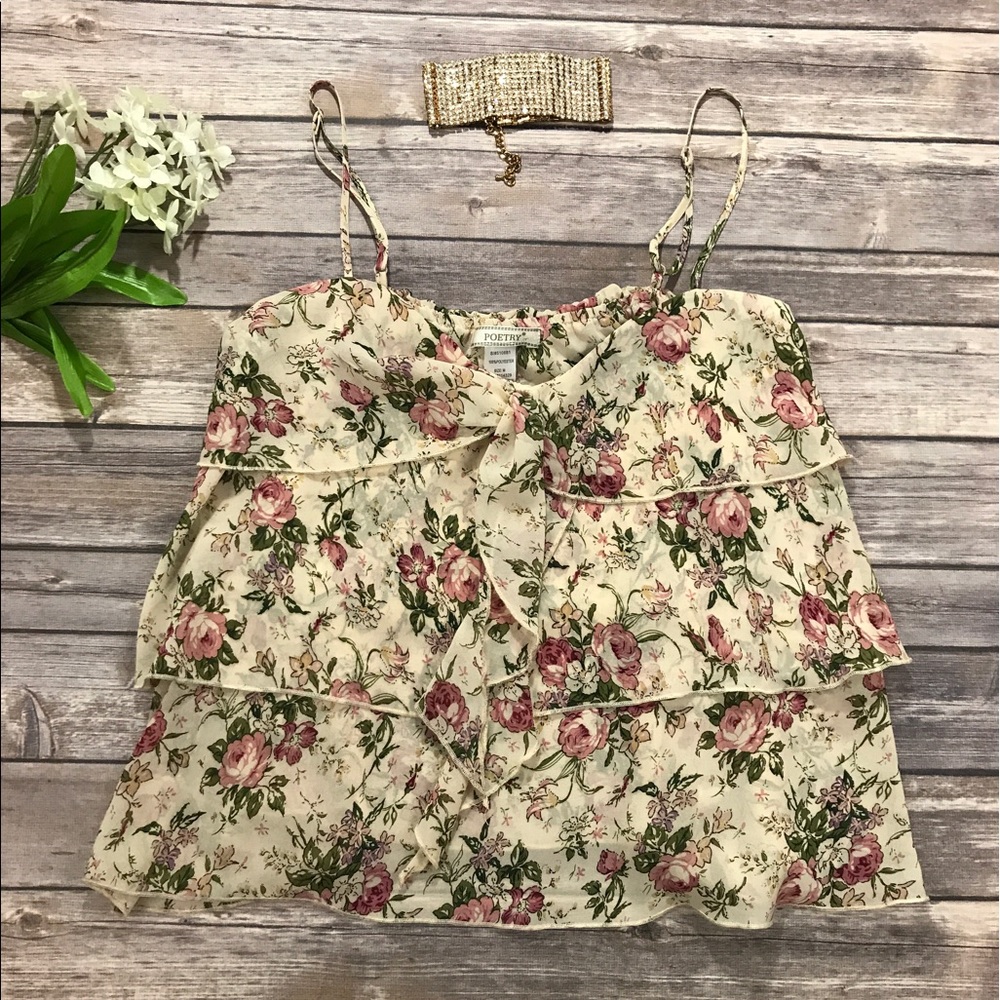 Ivory floral top
