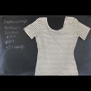 Anthropologie Sanctuary Low Back Striped Top