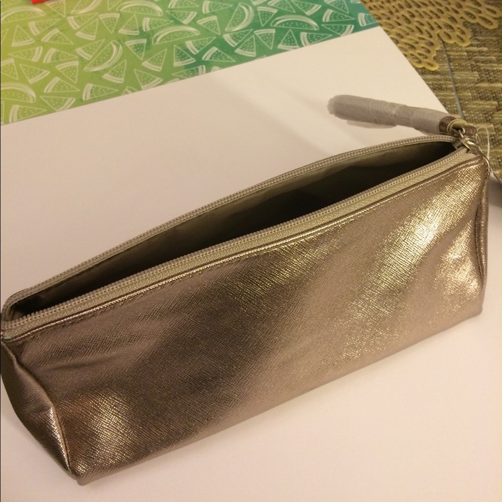 NEW- Ulta Brand Cosmetic Bag in Gunmetal Color