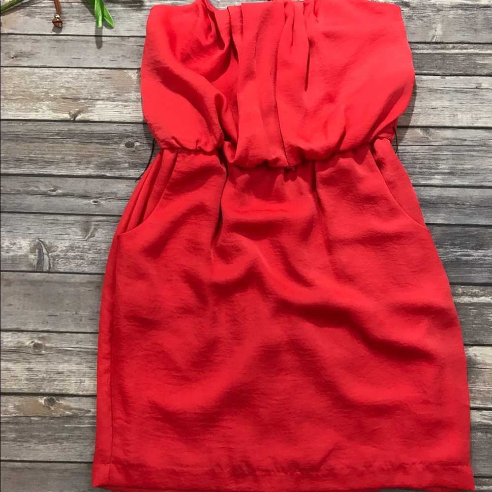 Orange mini dress