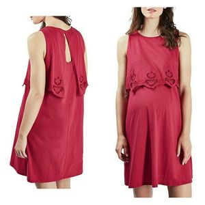 SALE Topshop Maternity Lace Cutout Tiered Dress