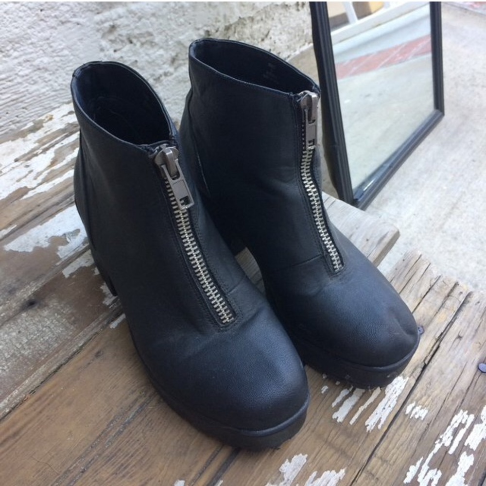 ASOS Zip-Front Platform Booties.