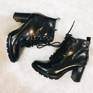 Heeled Combat Boots