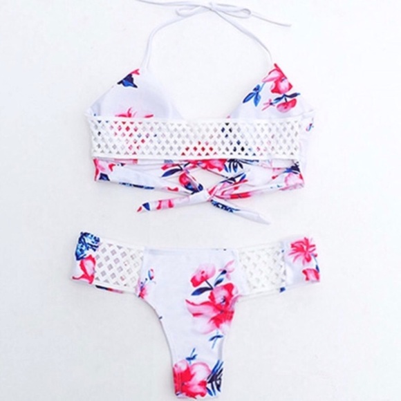 ⚡️HP⚡️🅢🅐🅛🅔 Turks & Caicos▪️Floral White Bikini - Picture 5 of 5