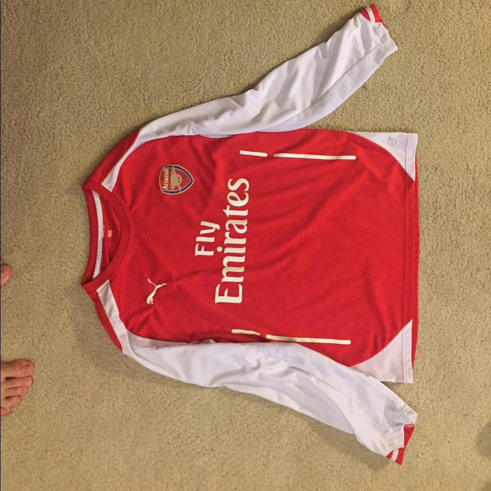 2014-2015 long sleeve Arsenal home jersey