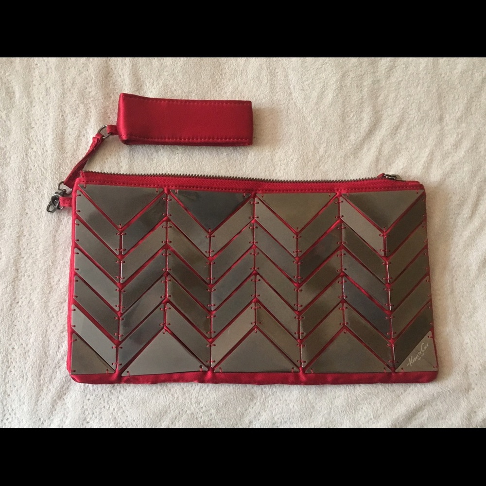 Kenneth Cole Mirrored Evening Clutch with Wristlet