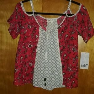 💎NEW💎 Jolt Cold Shoulder Peasant Top