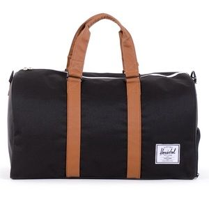 NWT HERSCHEL RAVINE DUFFLE BLACK TAN