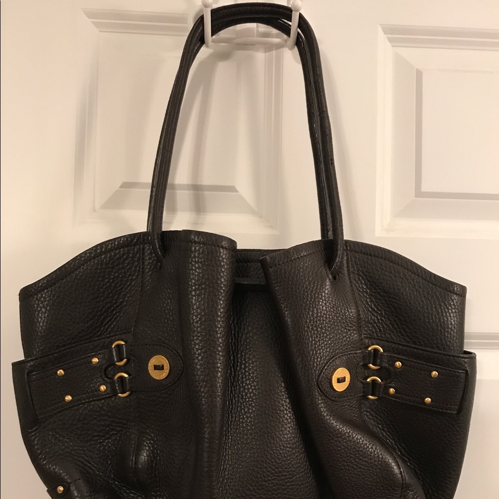 Cole Haan dark brown leather Village Lunch Bag