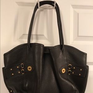 Cole Haan dark brown leather Village Lunch Bag