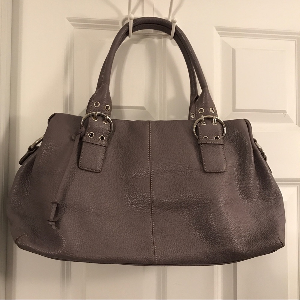 Bandolino Grey/Lavender leather satchel