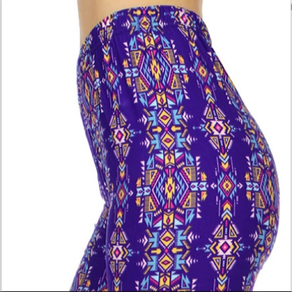 CLEARANCE - NEW Cobalt blue Aztec leggings - Picture 4 of 4