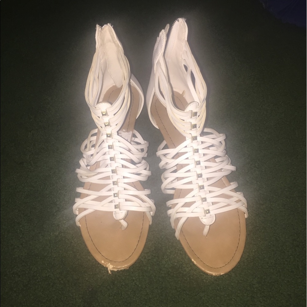 White sandals