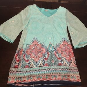 Mid-thigh teal hippy dress